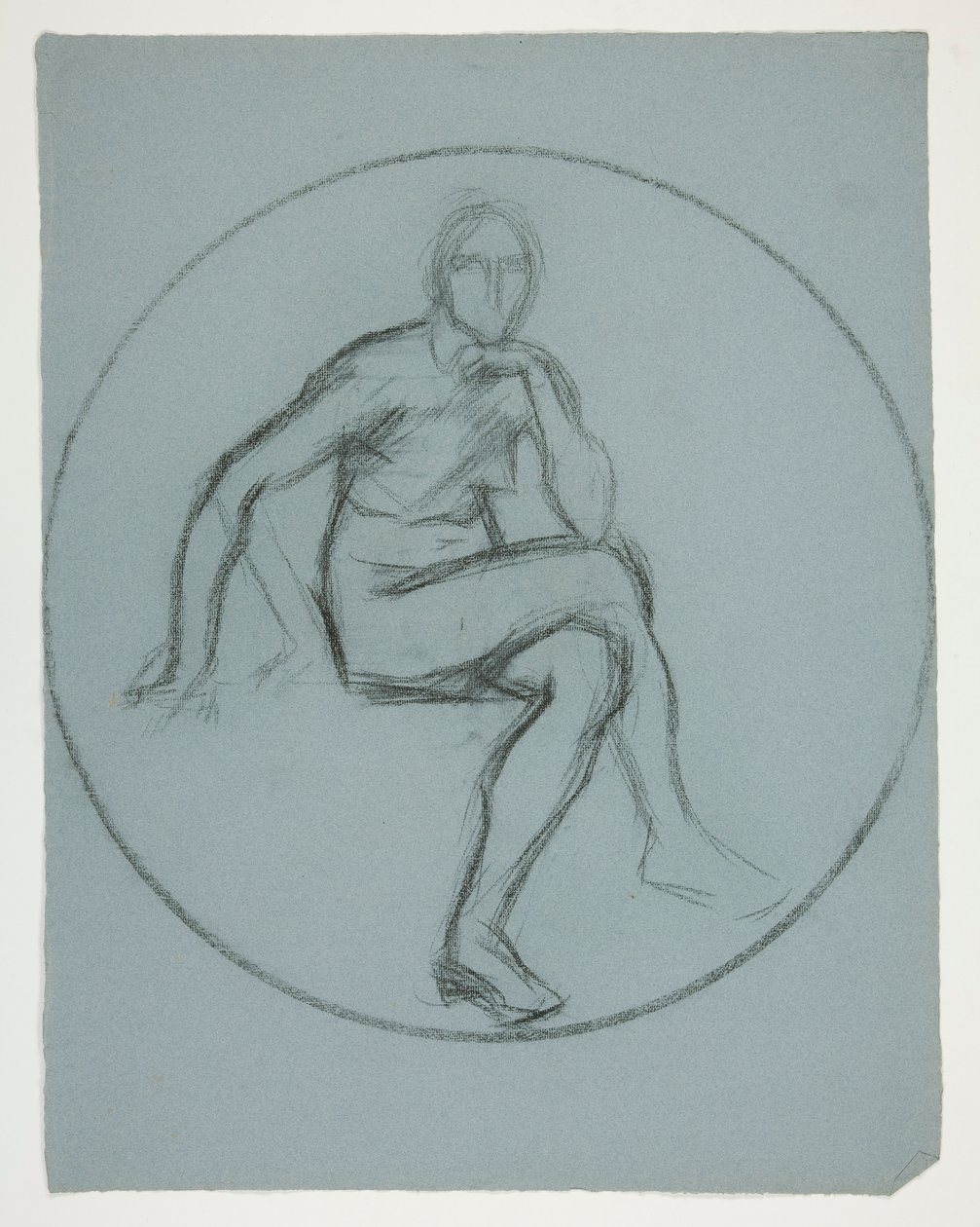 Medaljongstudie for veggmaleri ved delstatsbygningen i Harrisburg, Pennsylvania, 1902-1911 (fullført av John Singer Sargent) av Edwin Austin Abbey