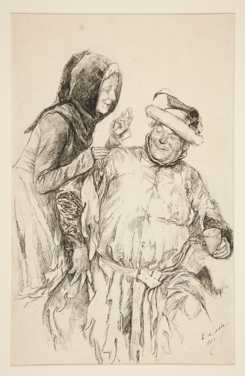 Elskerinne raskt: av Edwin Austin Abbey