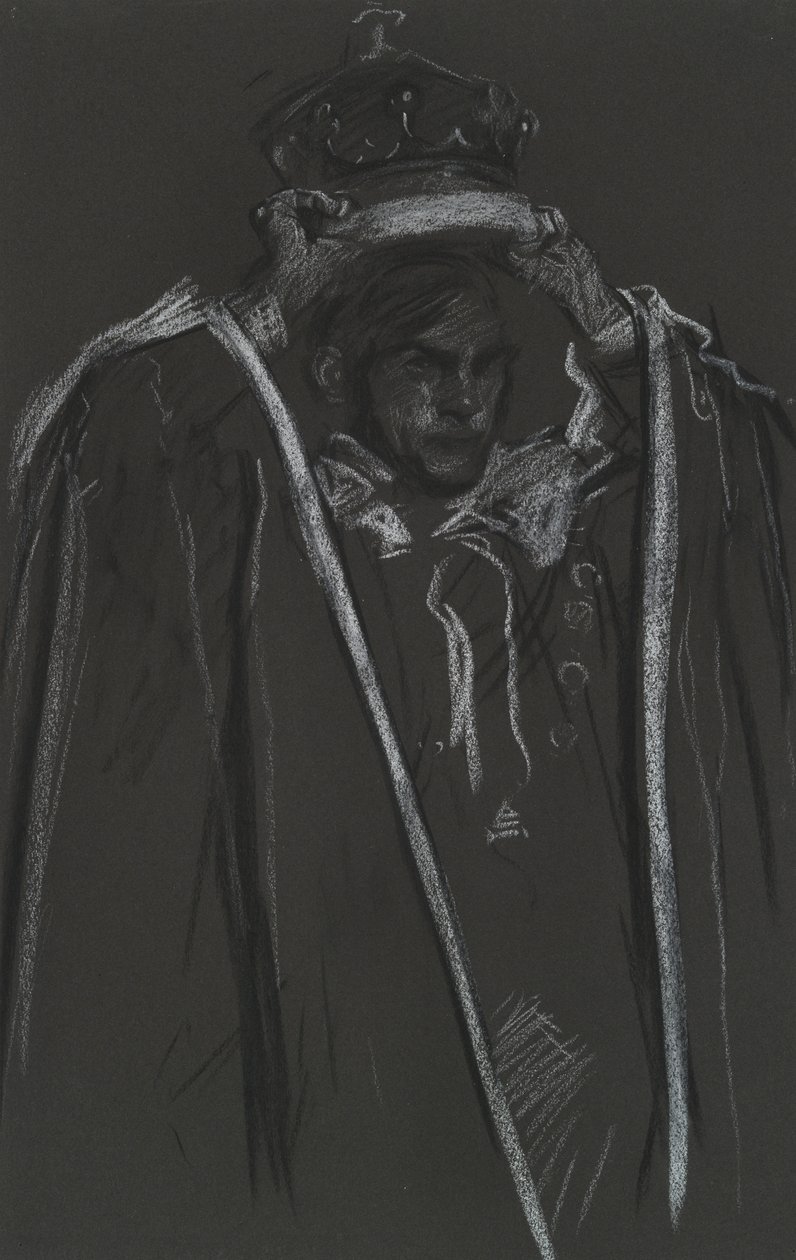 Peer plasserer kroning mace for av Edwin Austin Abbey