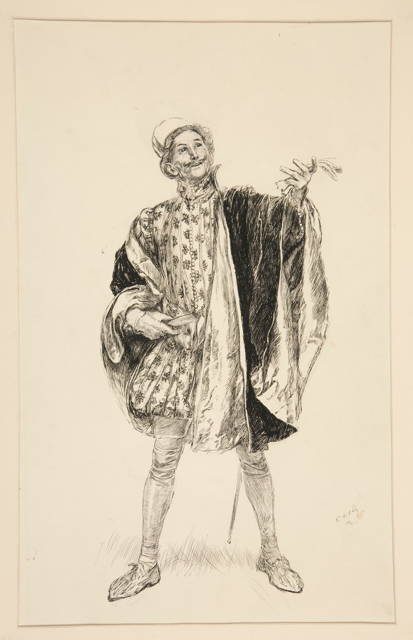 Petruchio, fra akt I, Scene ii, Taming of the Shrew av Edwin Austin Abbey