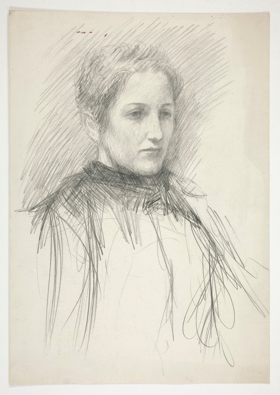 Portrett av en ung fru Abbey (?) av Edwin Austin Abbey