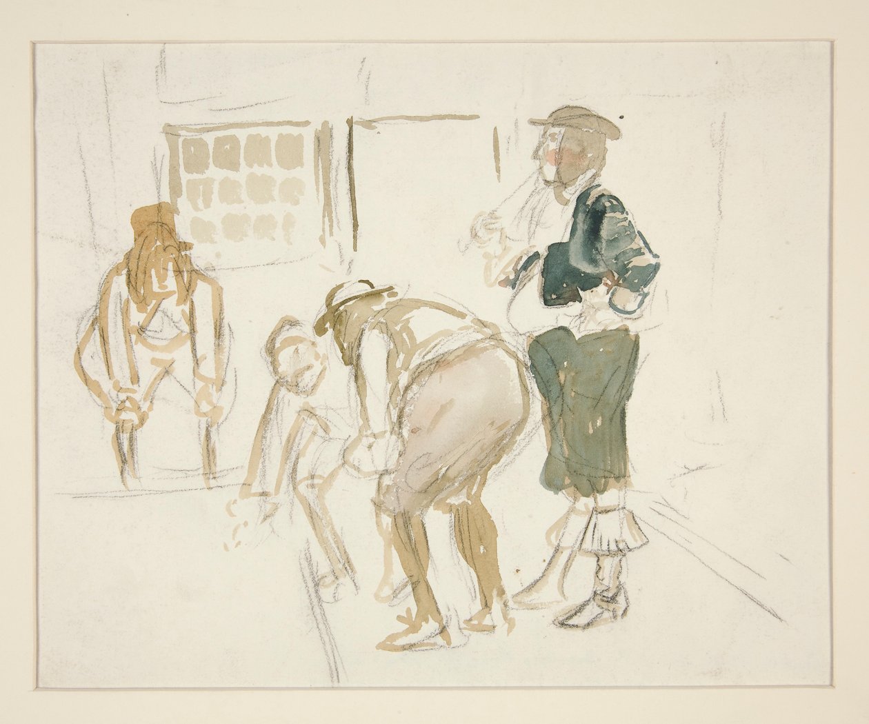 Sannsynlig studie for av Edwin Austin Abbey