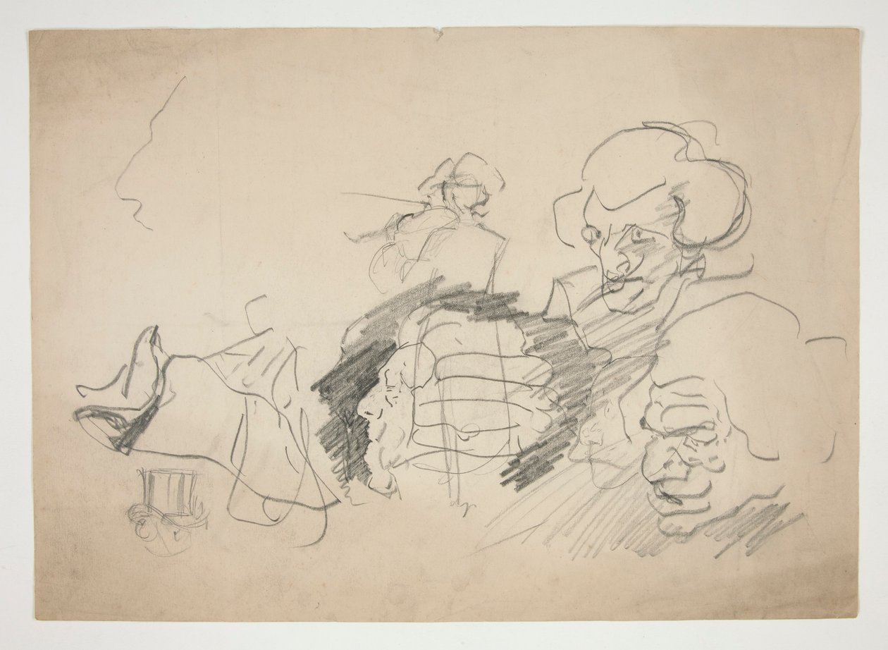 Ark med skisser av Edwin Austin Abbey