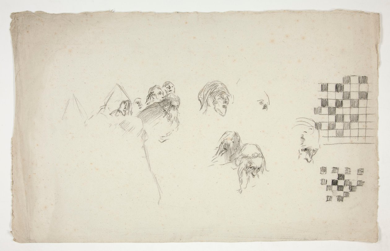 Ark med skisser for av Edwin Austin Abbey
