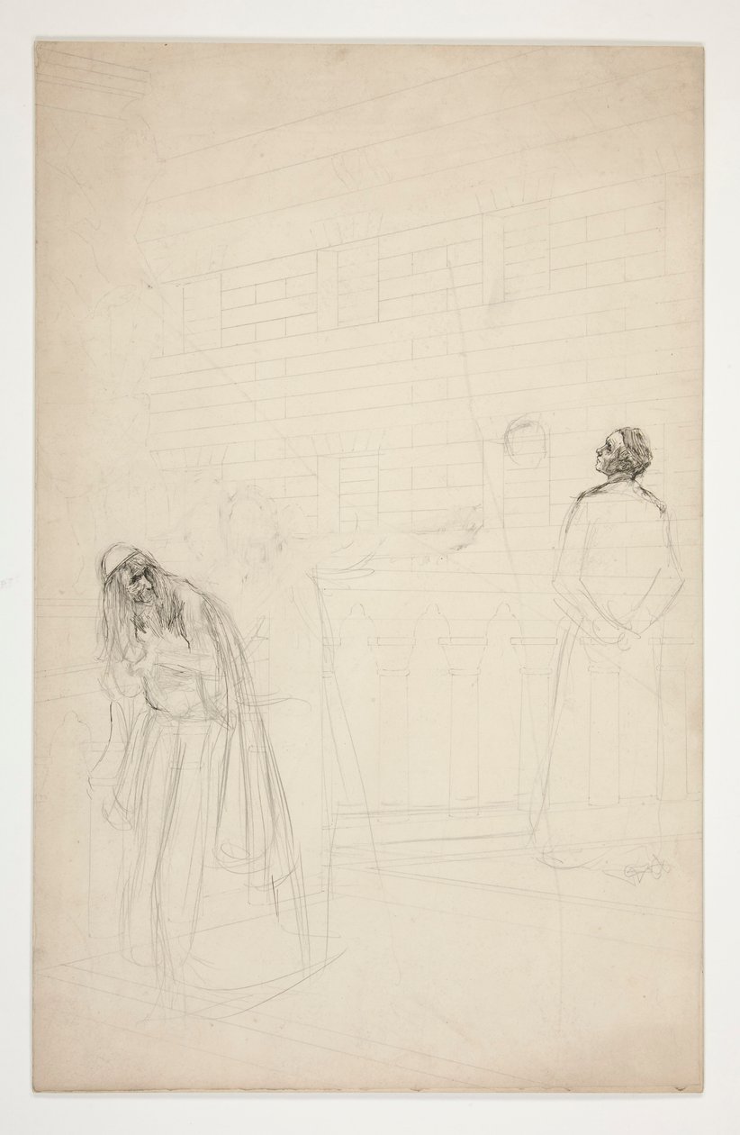 Shylock på broen - Akt I, kjøpmann i Venezia av Edwin Austin Abbey