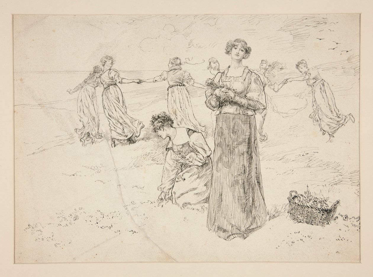 Skisse for av Edwin Austin Abbey