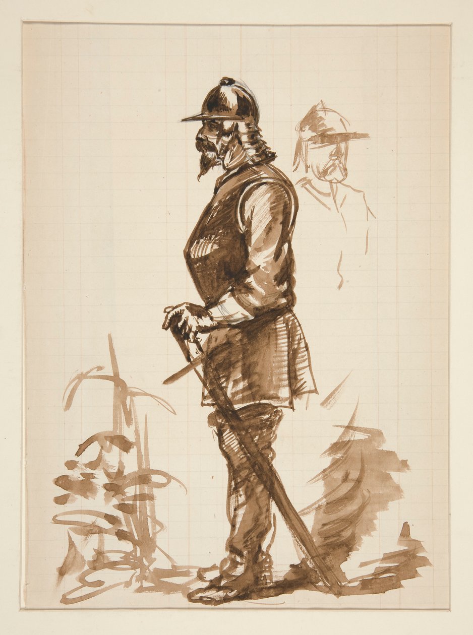 Skisse for av Edwin Austin Abbey