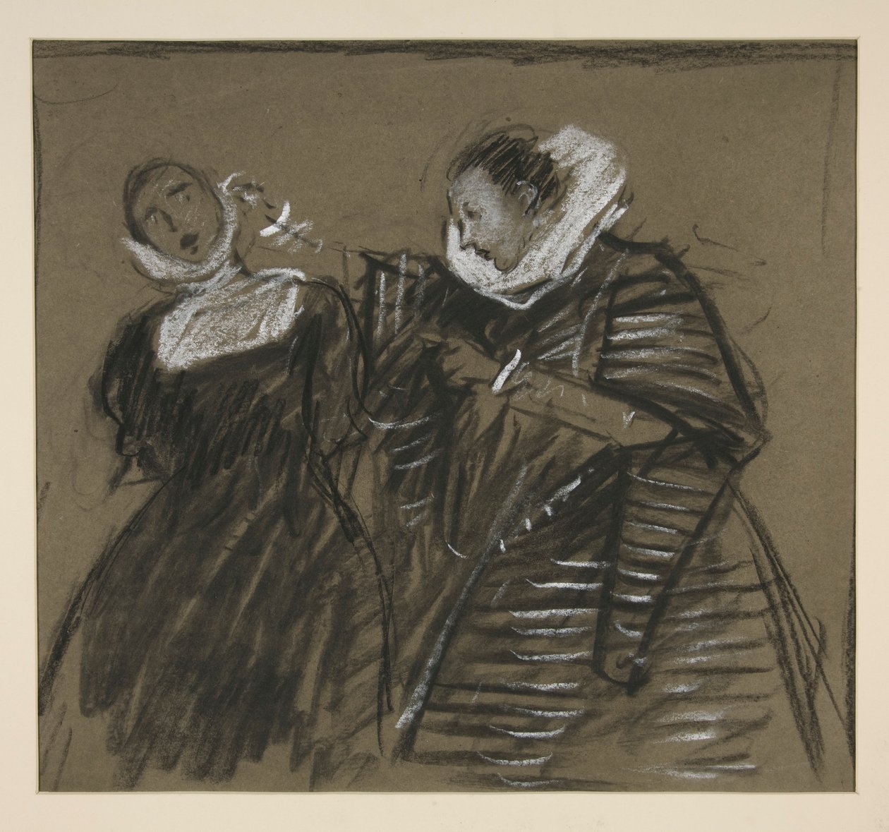 Skisse for Taming of the Shrew (?) av Edwin Austin Abbey