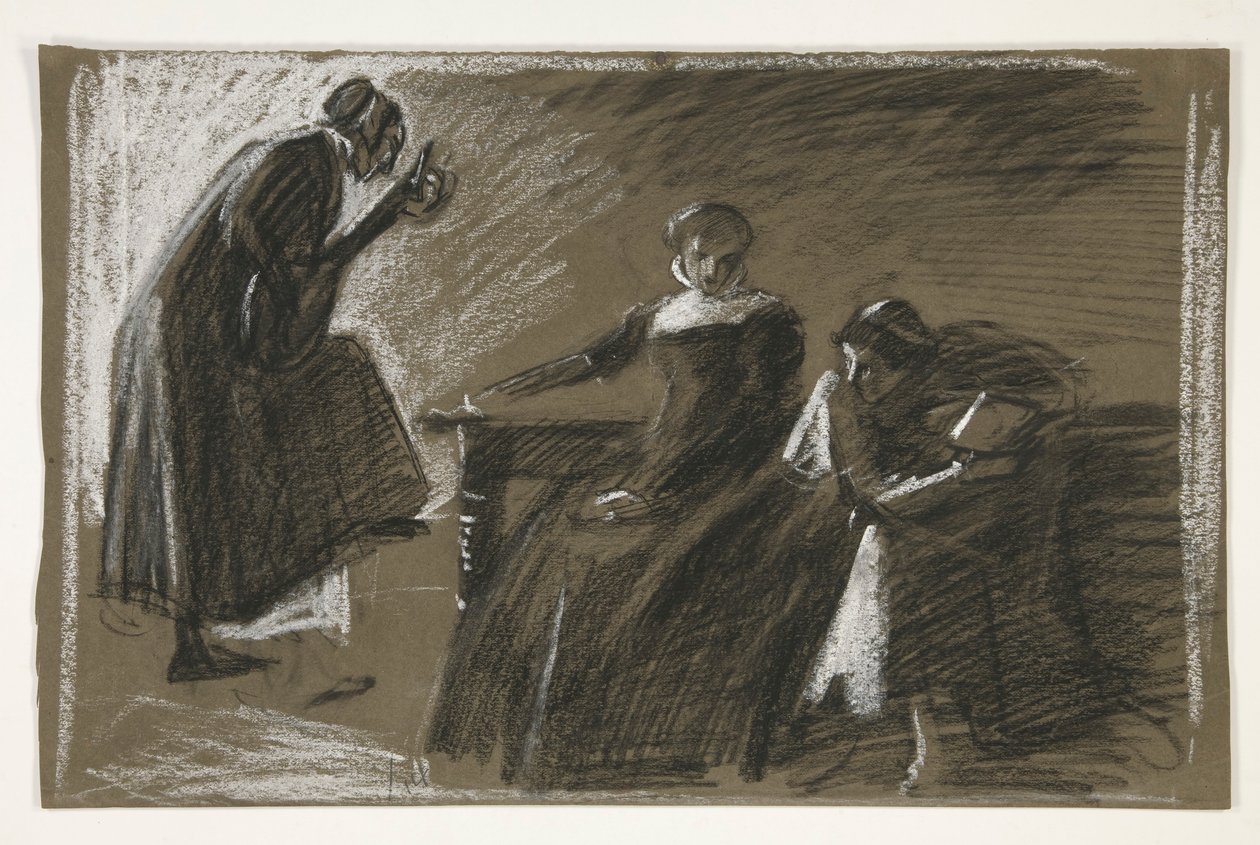 Skisse for et uidentifisert Shakespeare-skuespill av Edwin Austin Abbey