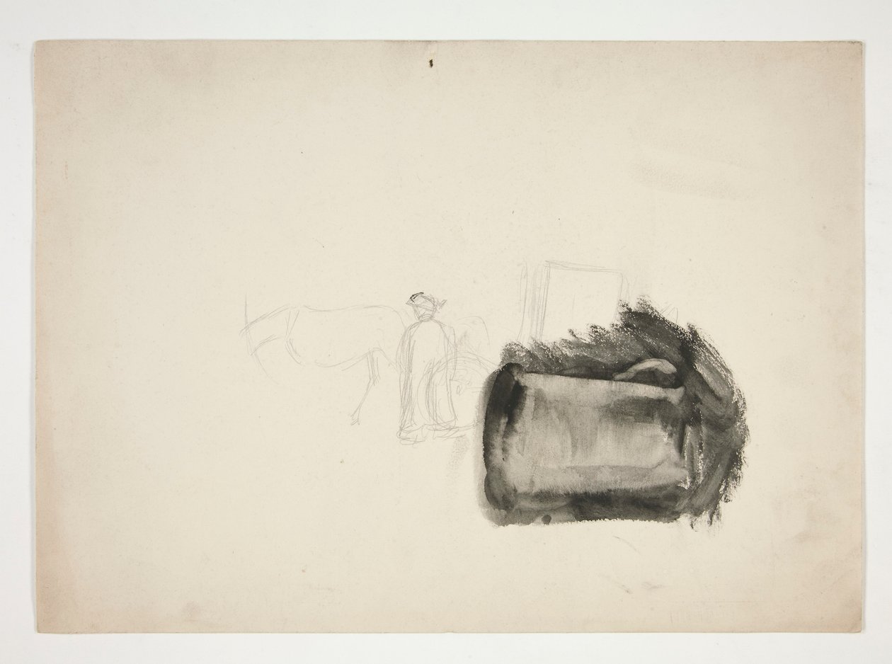 Skisse av en tankard av Edwin Austin Abbey