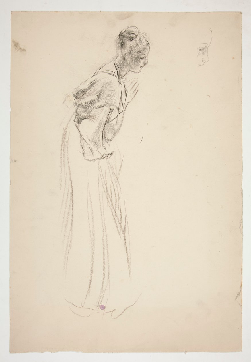 Sketch of a woman, stooped and praying   1335009   no       norwegian Successfully Translated  Original: Spillende dame Translat: Spillende dame 1276842 no norwegian Successfully Translated Original: Kalaat-El Hosn, deuxième enceinte, extérieur, midi Trans av Edwin Austin Abbey
