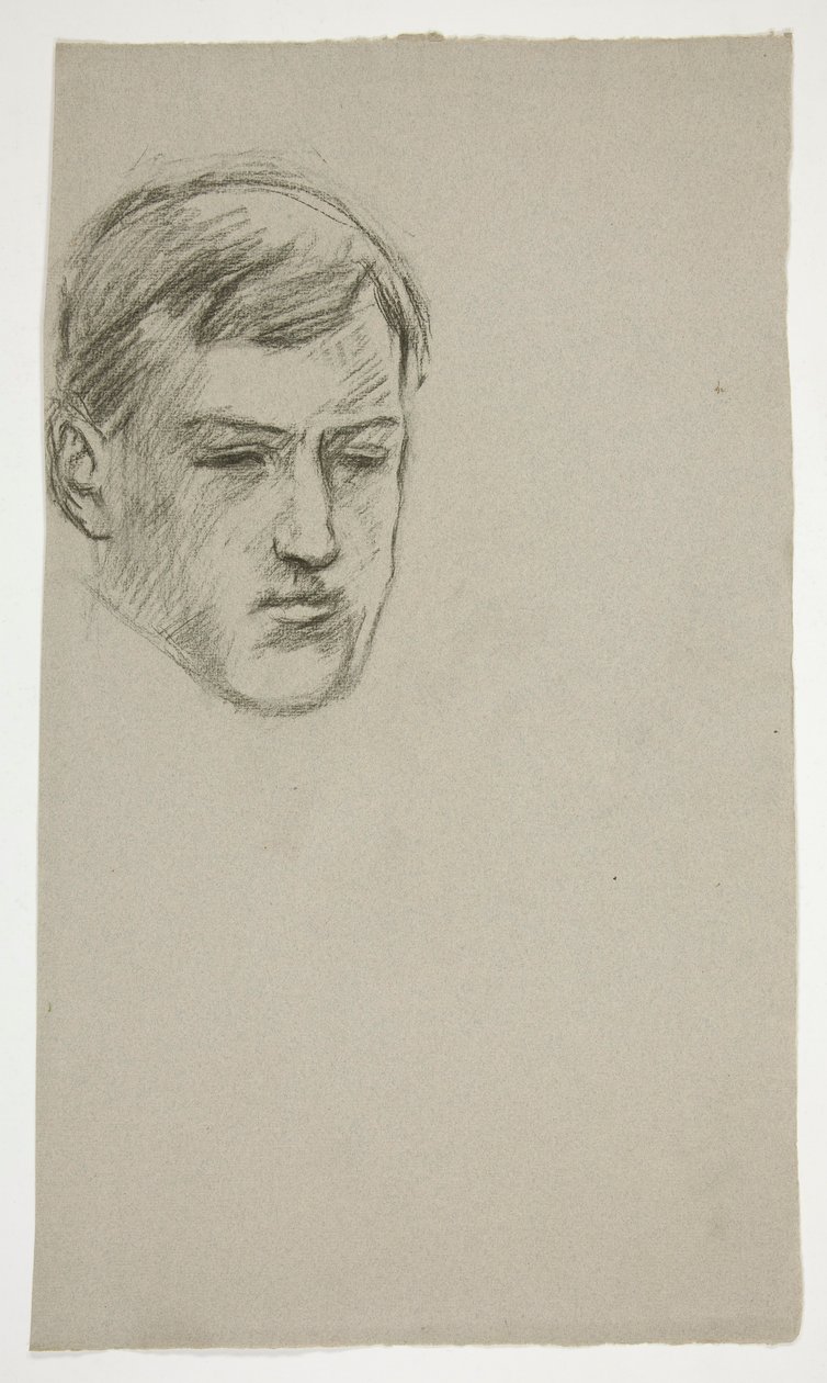 Skisse av en ung mann (uidentifisert sitter) av Edwin Austin Abbey