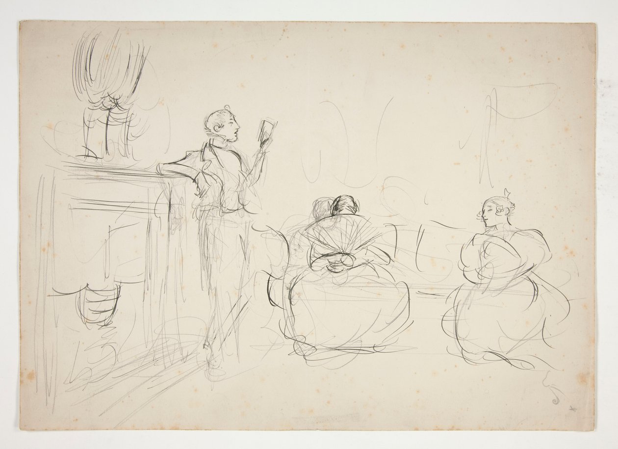 Sketch of an interior: man reading aloud, women knitting - unidentified illustration   1339950   no       norwegian Successfully Translated  Original: Grizzly Bears Attacking Buffalo Translat: Grizzly Bears Attacking Buffalo 1219326 no norwegian Successful av Edwin Austin Abbey