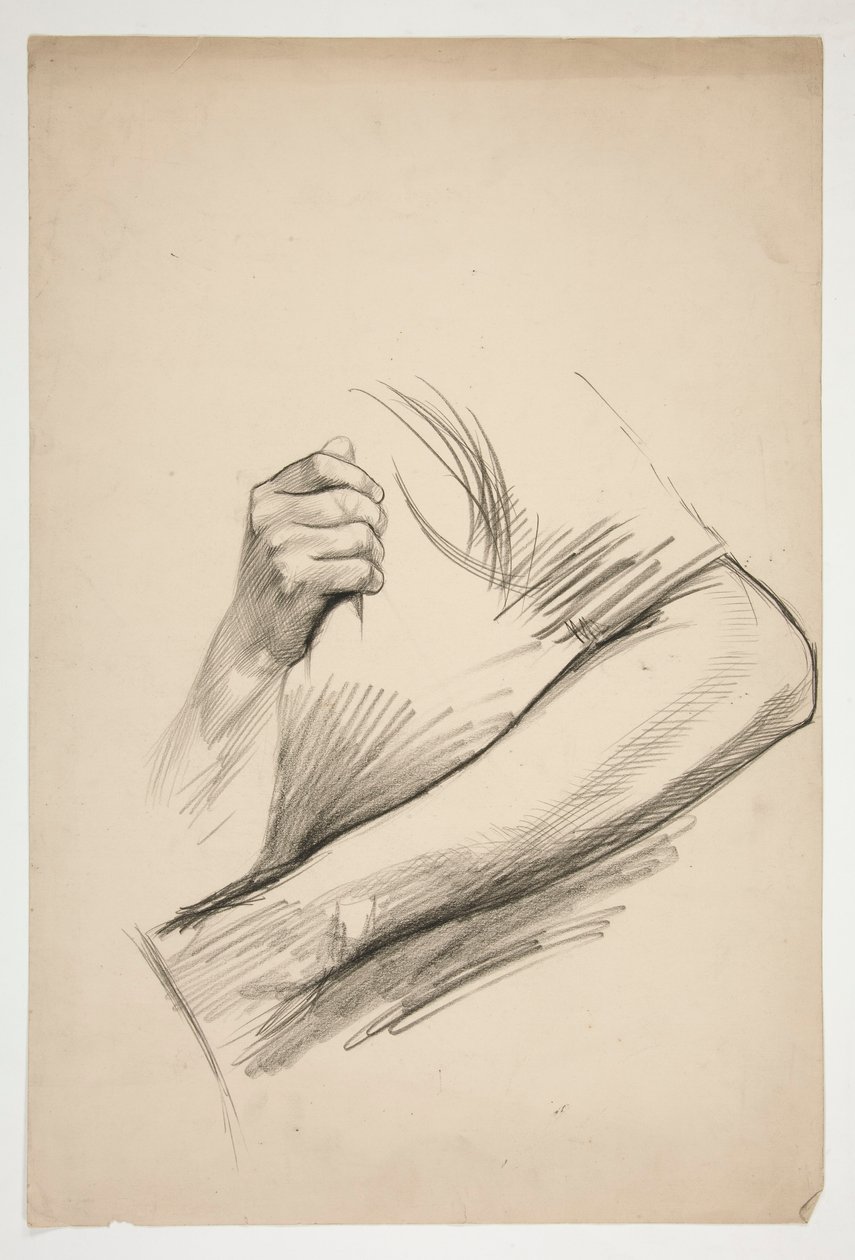 Skisse av en øvre torso av Edwin Austin Abbey
