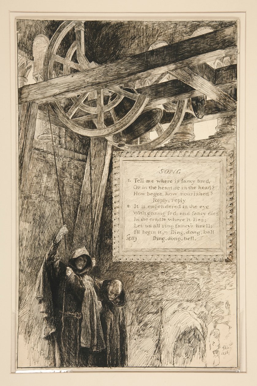 Sang, fra akt III, Scene ii, Merchant of Venice av Edwin Austin Abbey