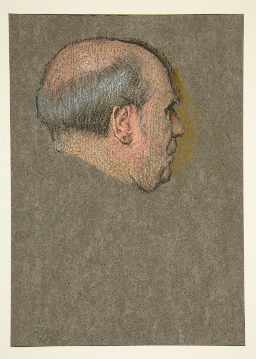 Studere. Den skallete mannen for kroningen av Edward VII av Edwin Austin Abbey