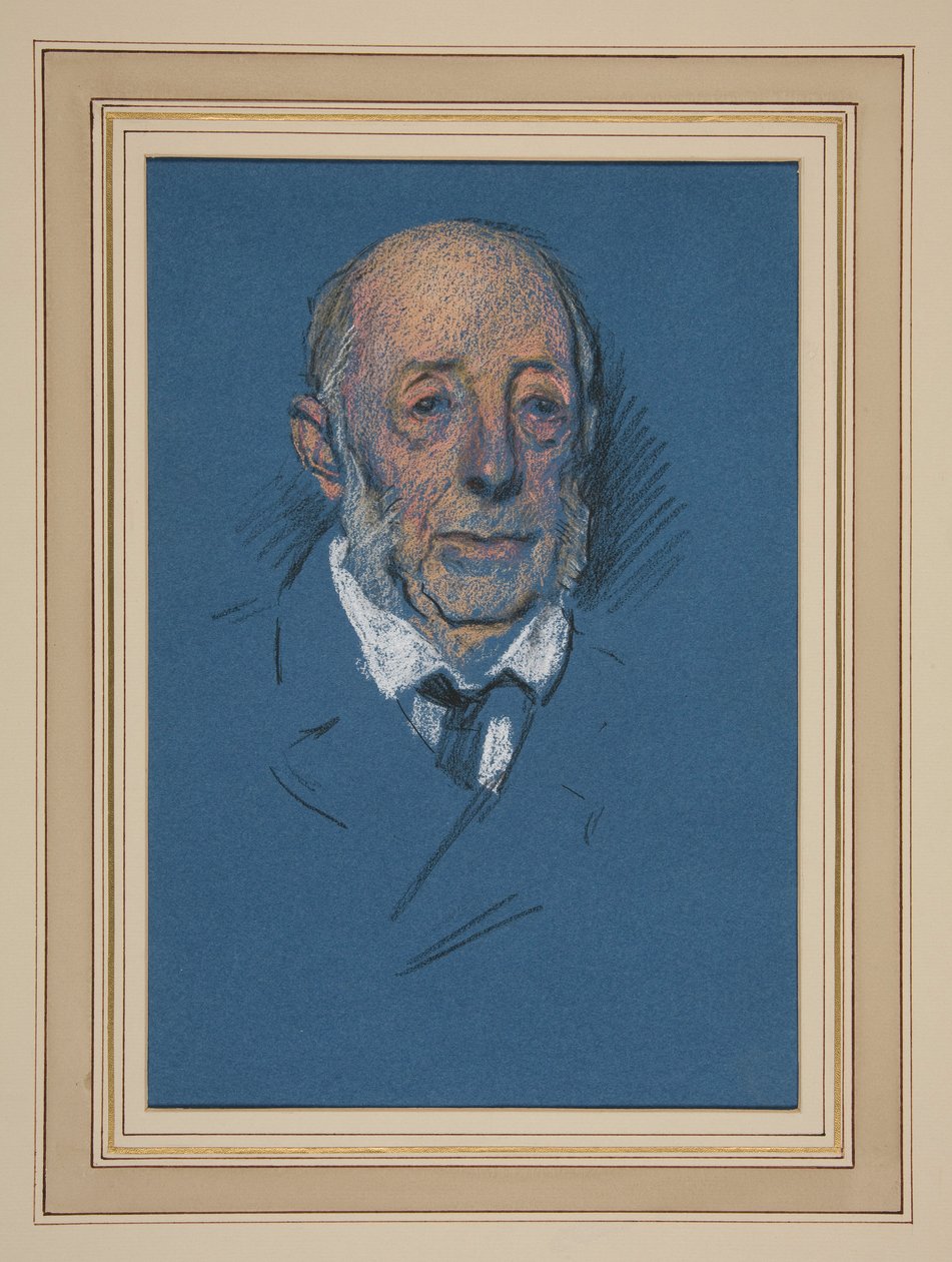 Studere. Eldre mann for kroning av Edwin Austin Abbey