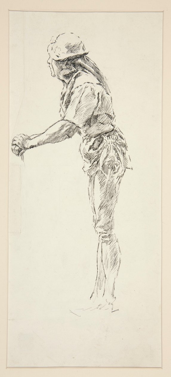 Studie for Dull, from Love av Edwin Austin Abbey