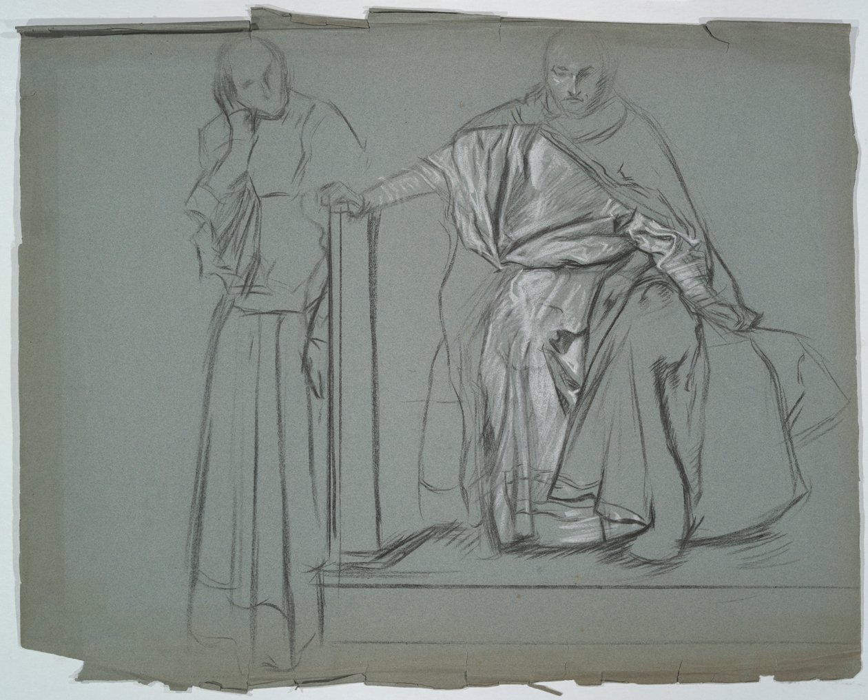 Studie for King og ledsagere i Hamlet av Edwin Austin Abbey