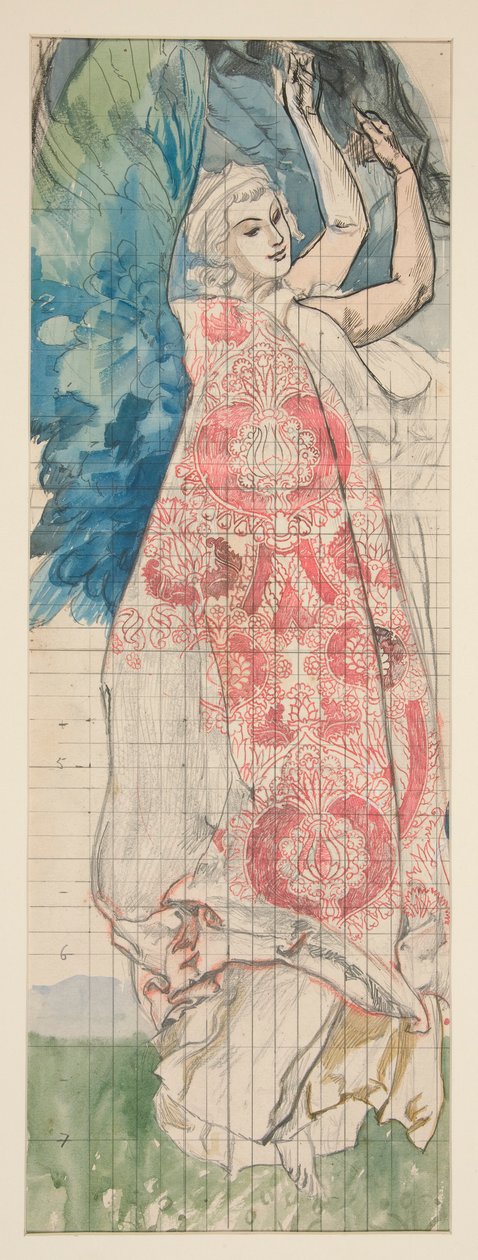 Studie for Louis Comfort Tiffany av Edwin Austin Abbey