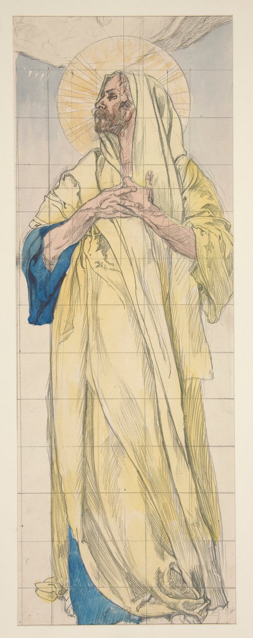 Studie for Louis Comfort Tiffany av Edwin Austin Abbey