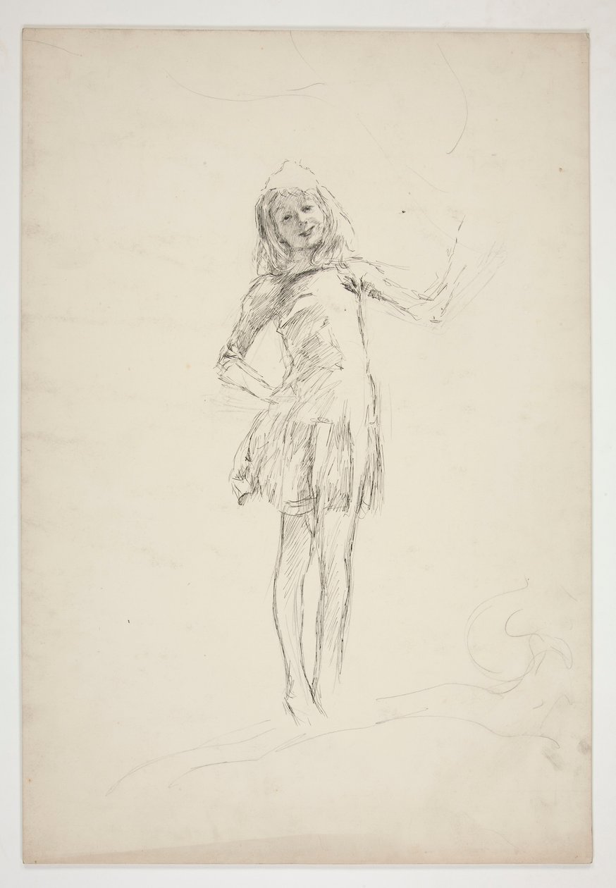 Studie for Puck, fra En midtsommernatt av Edwin Austin Abbey