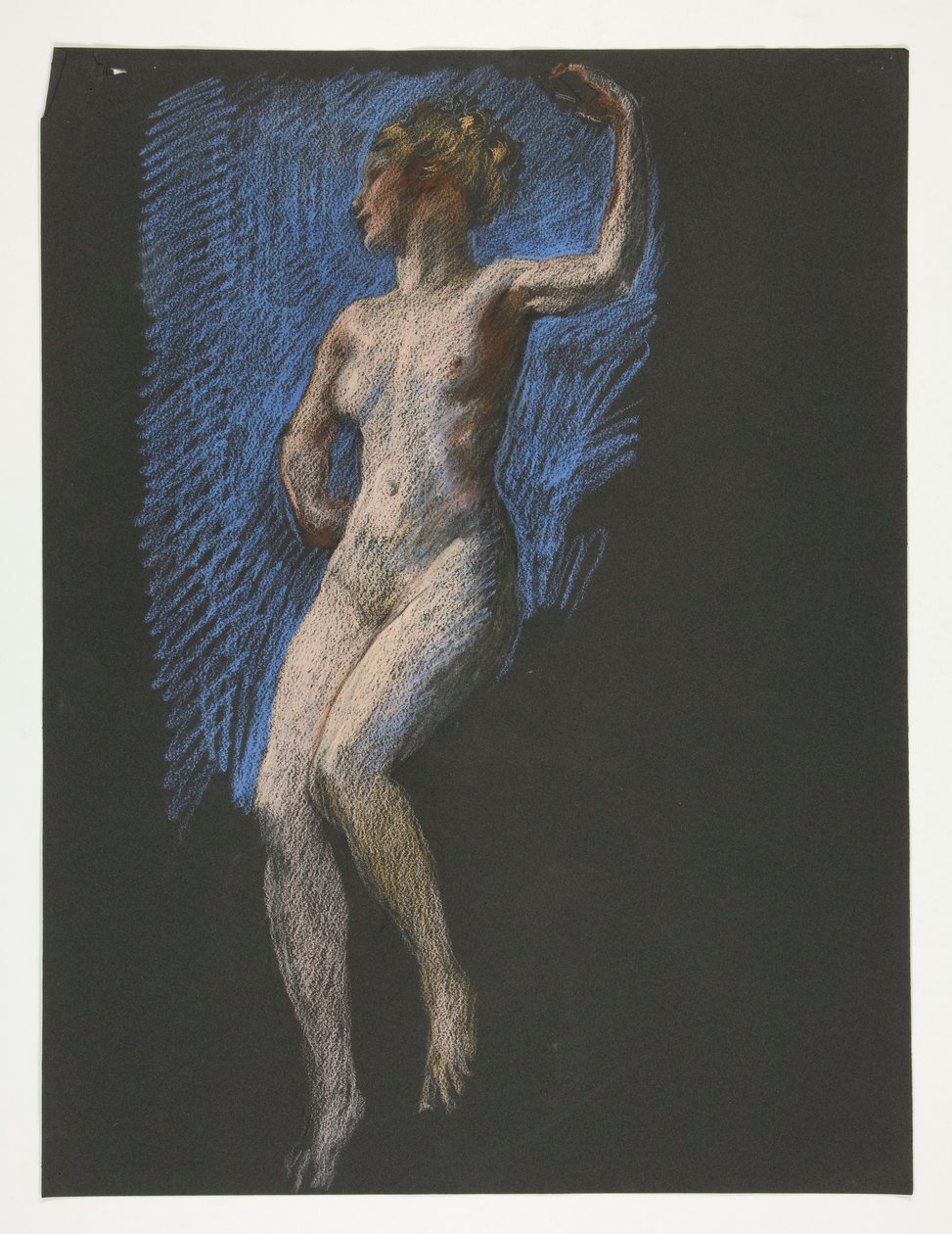 Studie for figur på 16:00 in av Edwin Austin Abbey