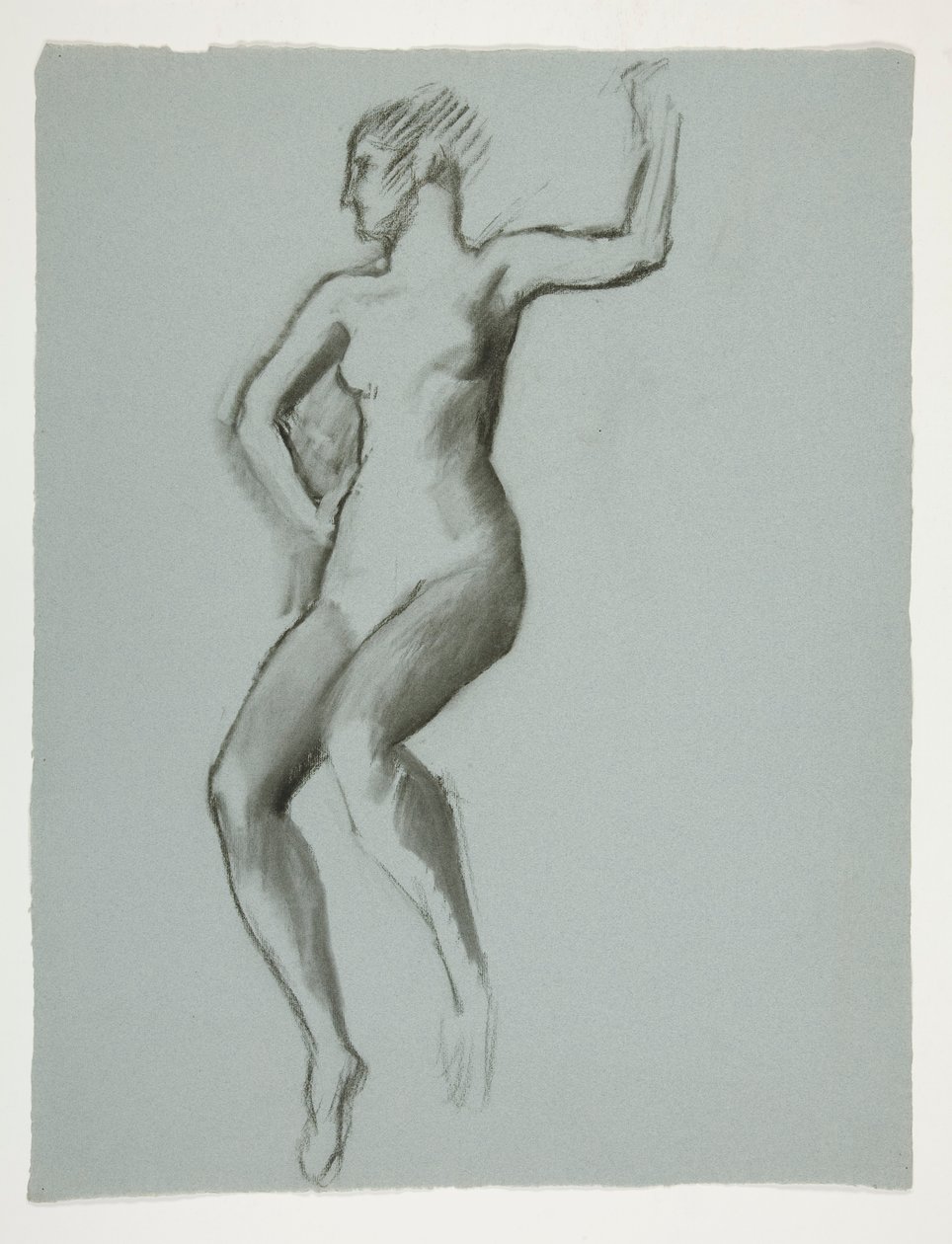 Studie for figur på 16:00 in av Edwin Austin Abbey