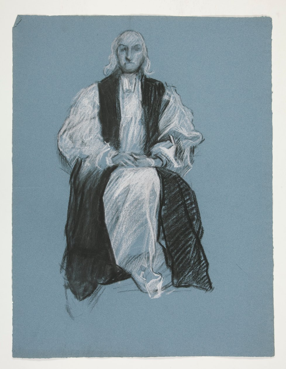 Studie for skikkelse av biskop William White, i av Edwin Austin Abbey