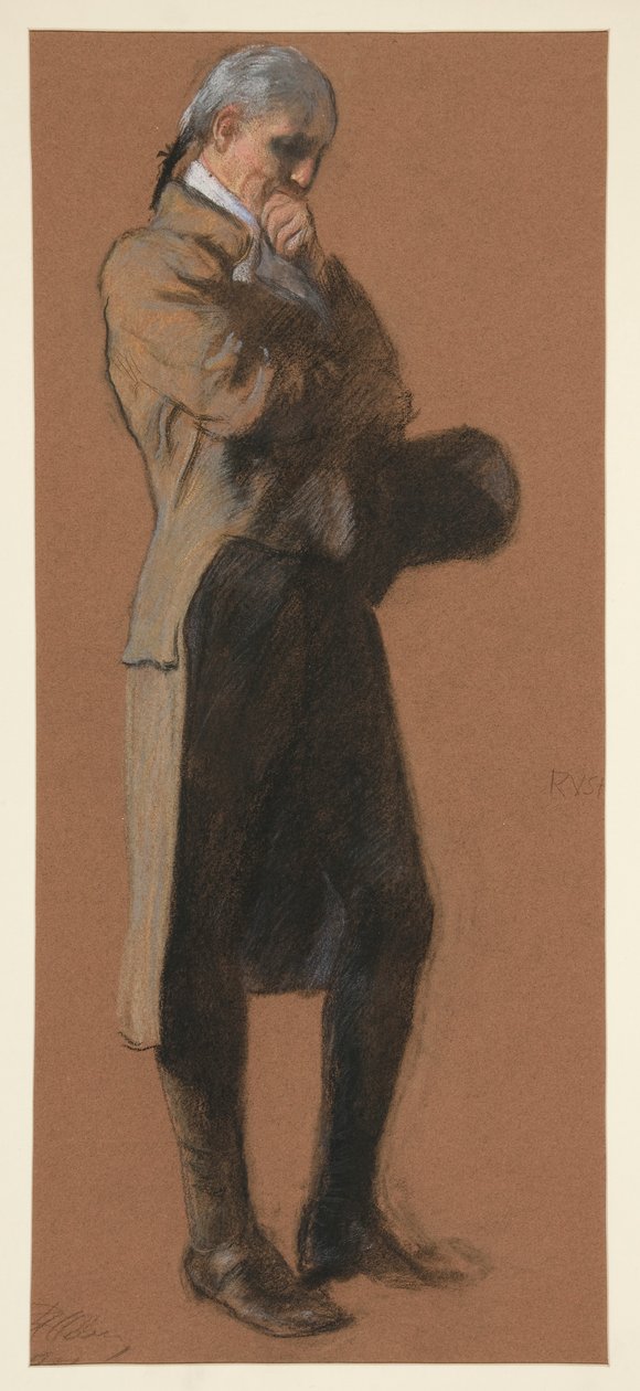 Studie for figur av Dr. Benjamin Rush, i av Edwin Austin Abbey
