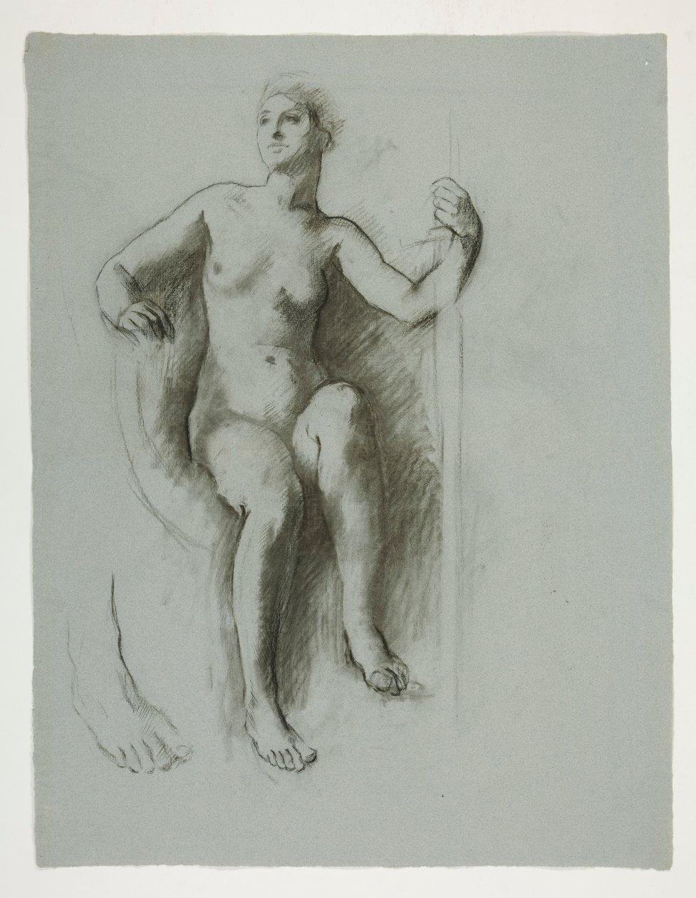 Studie for figur av statsgeniet, i av Edwin Austin Abbey