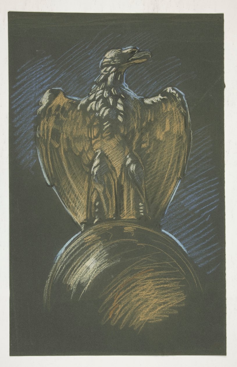 Studie for ørnesøyledekorasjonen i av Edwin Austin Abbey