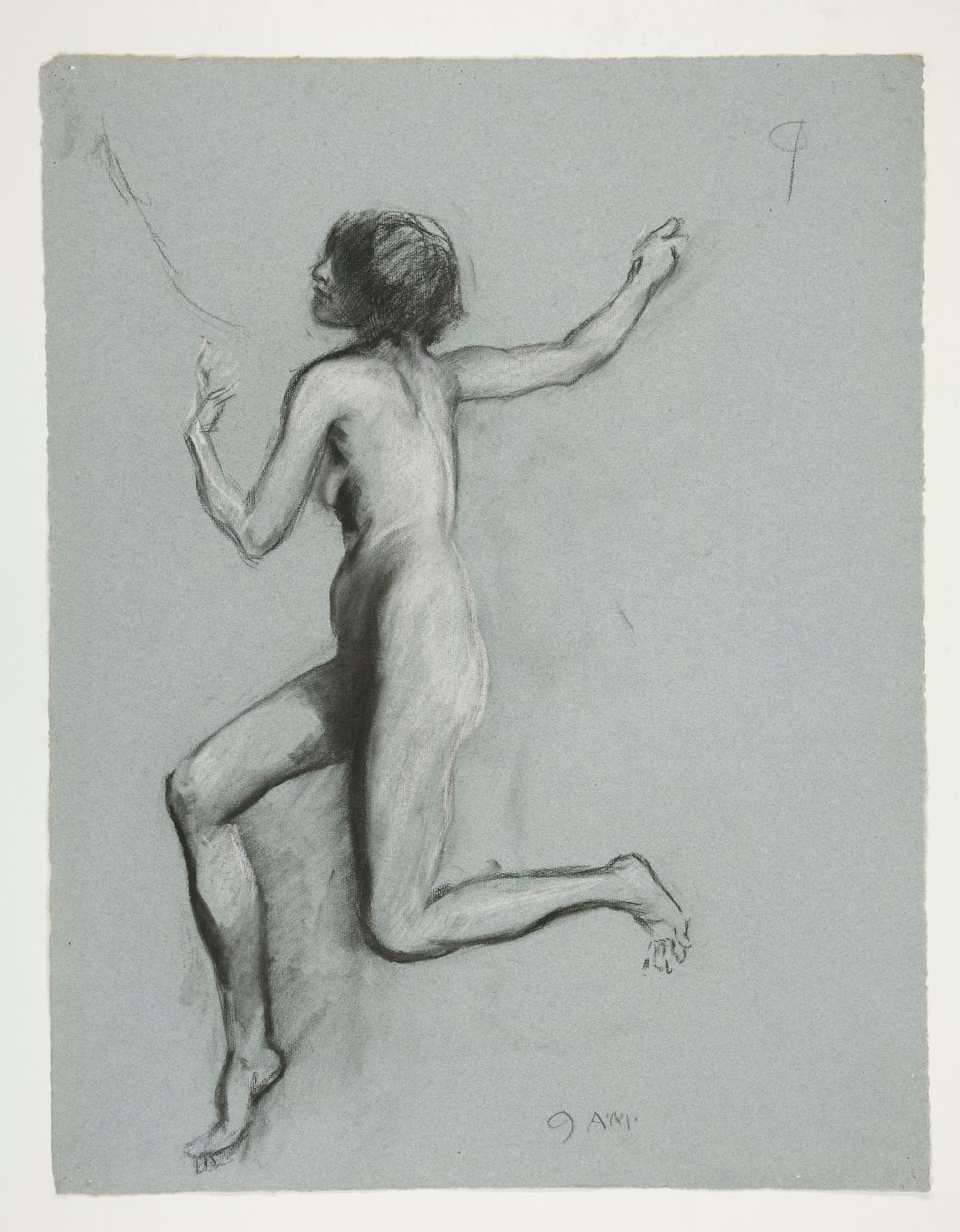 Studer for figuren 9 om morgenen av Edwin Austin Abbey