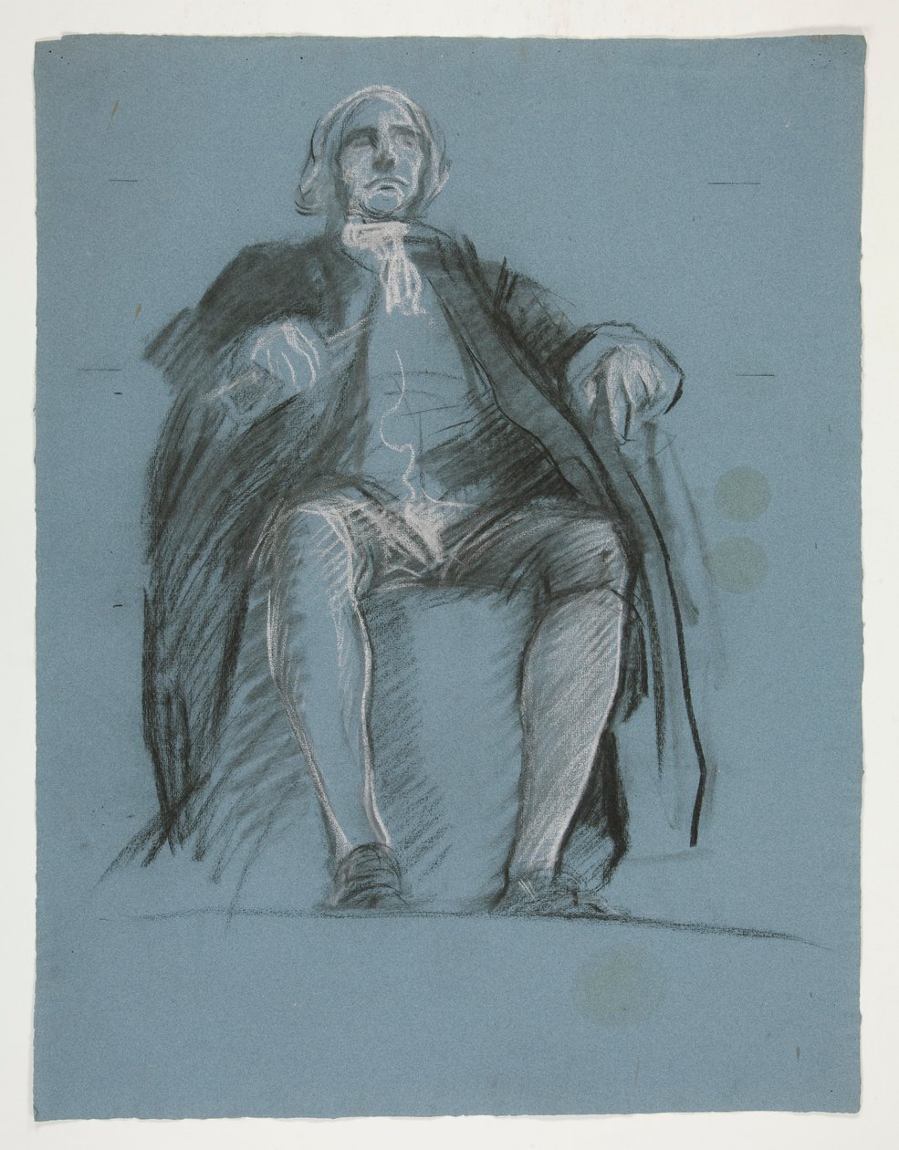 Studie for figuren til general John Peter Gabriel Muhlenberg, i av Edwin Austin Abbey