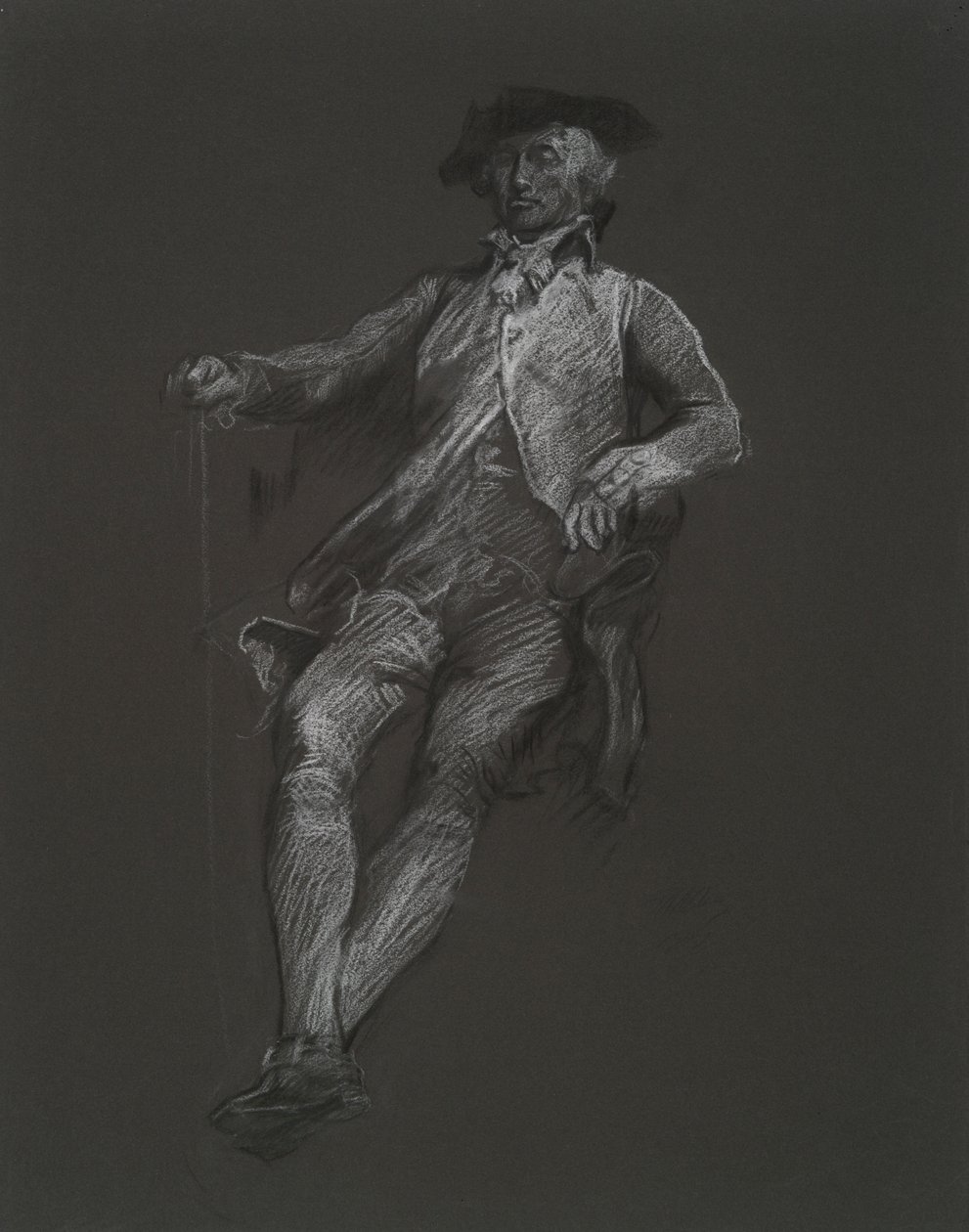 Studie for figuren til John Dickinson, i av Edwin Austin Abbey