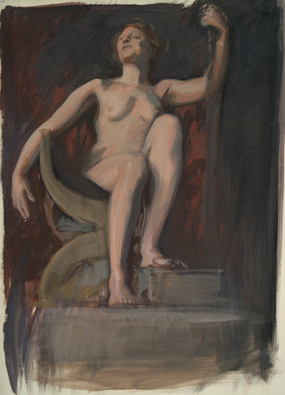 Studer for figuren til The Genius of Pennsylvania i av Edwin Austin Abbey