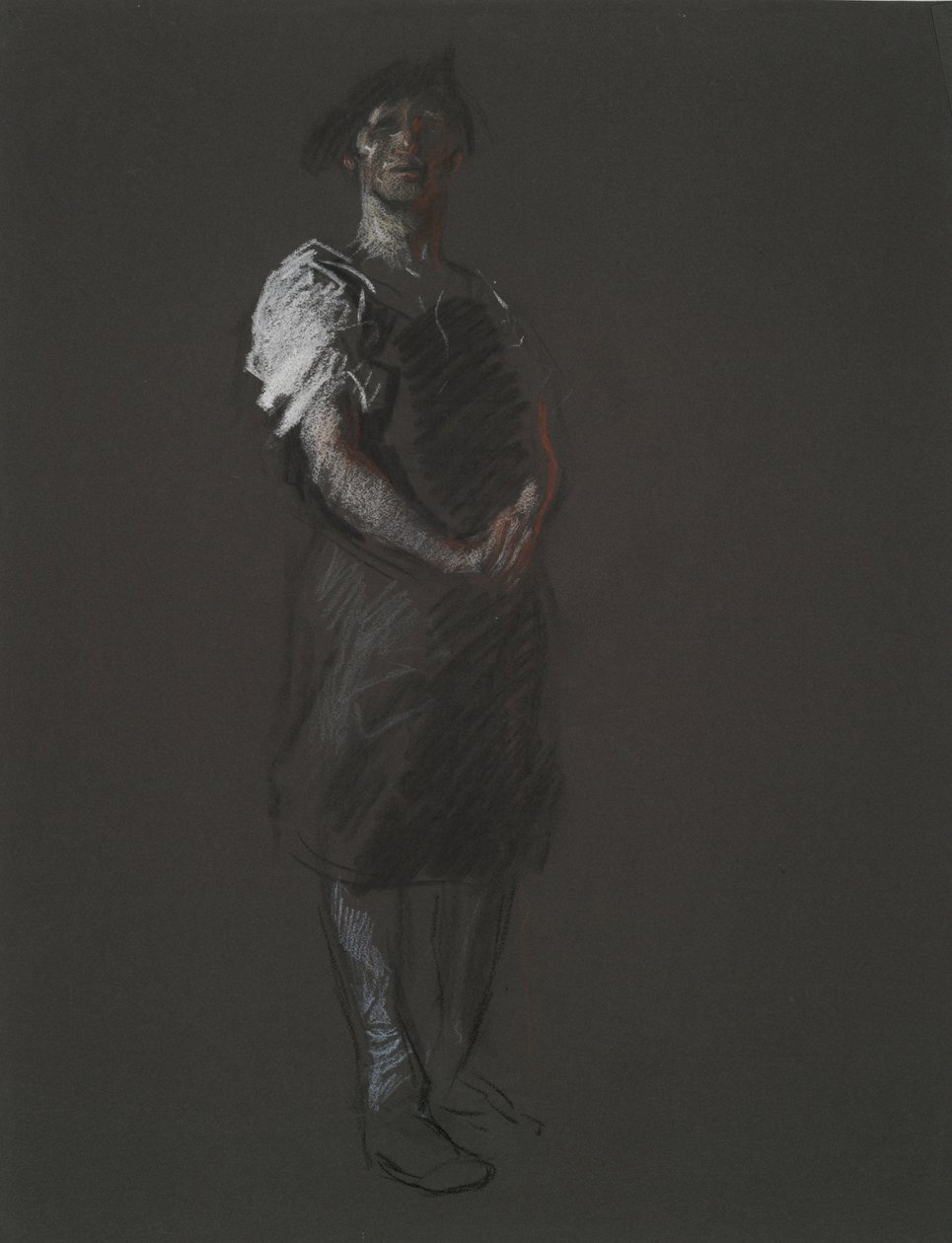 Studie for figuren til en arbeider, i av Edwin Austin Abbey