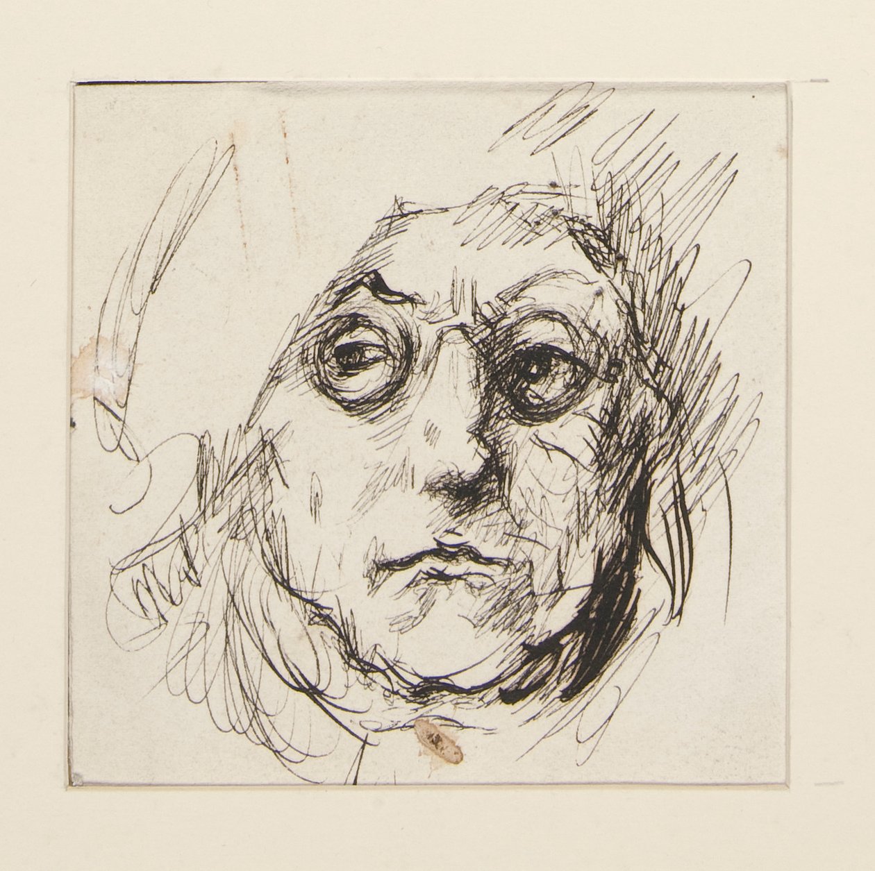 Studie av Benjamin Franklin for veggmaleriene ved State Capitol-bygningen i Harrisburg, Pennsylvania, 1902-1911 (fullført av John Singer Sargent) av Edwin Austin Abbey