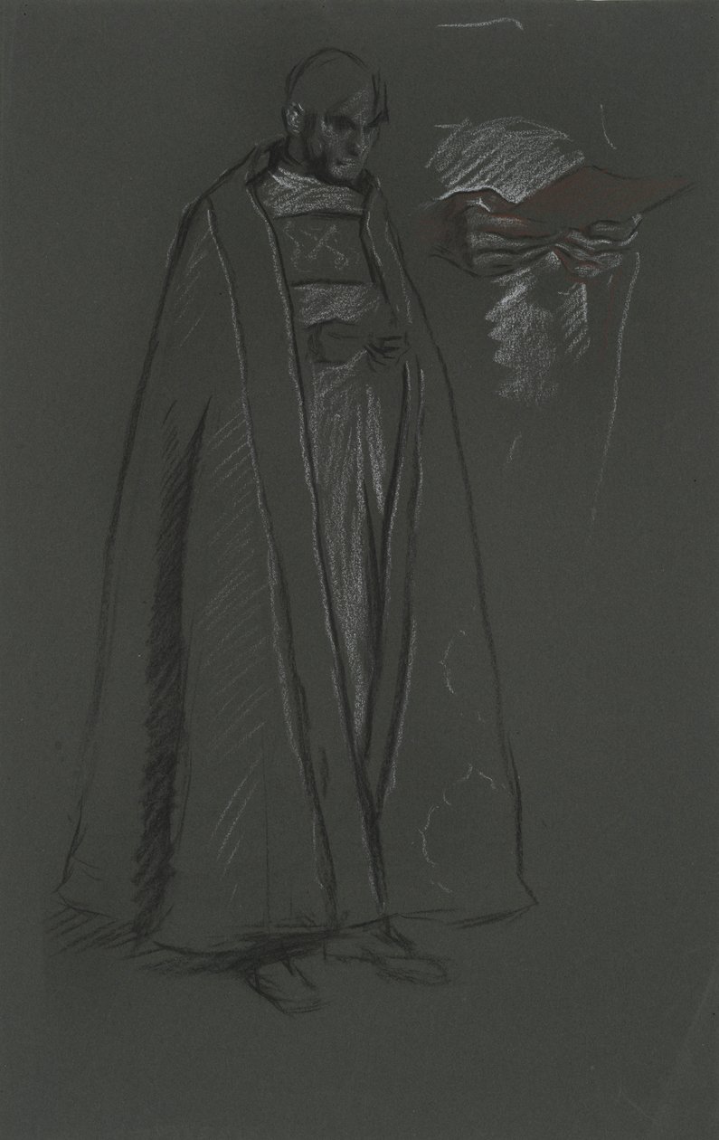 Studie av biskop for kroning av Edward VII av Edwin Austin Abbey