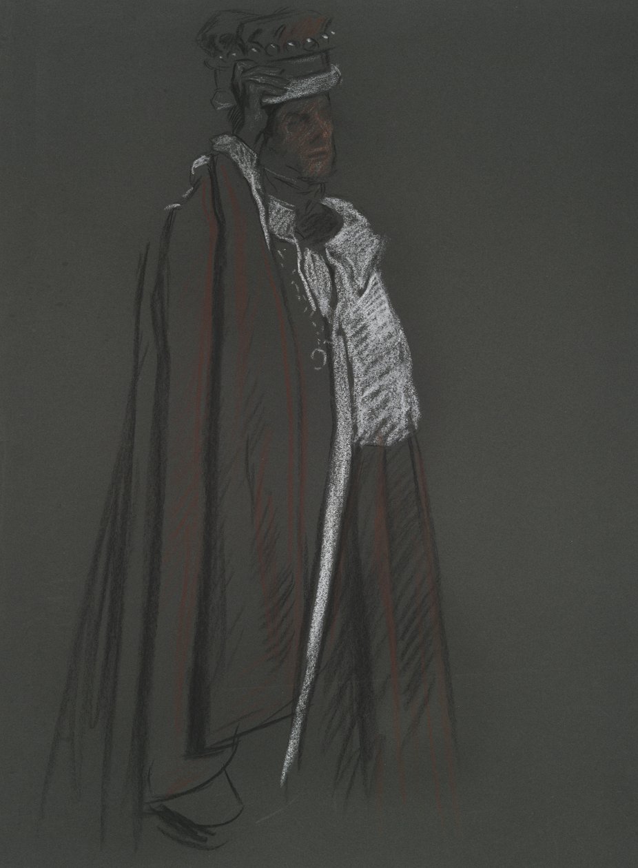 Studie av Peer for Coronation of Edward VII av Edwin Austin Abbey