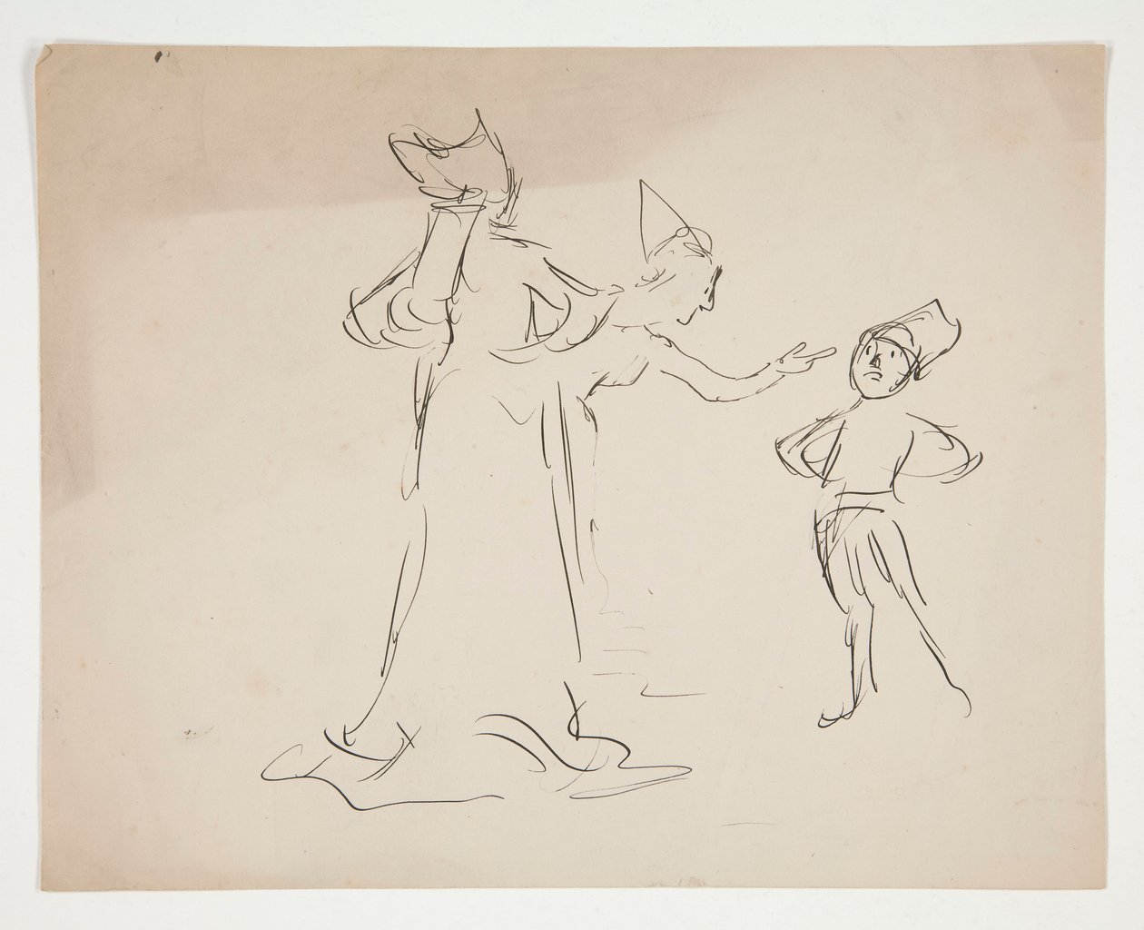 Studie av to figurer, fra kjærlighet av Edwin Austin Abbey