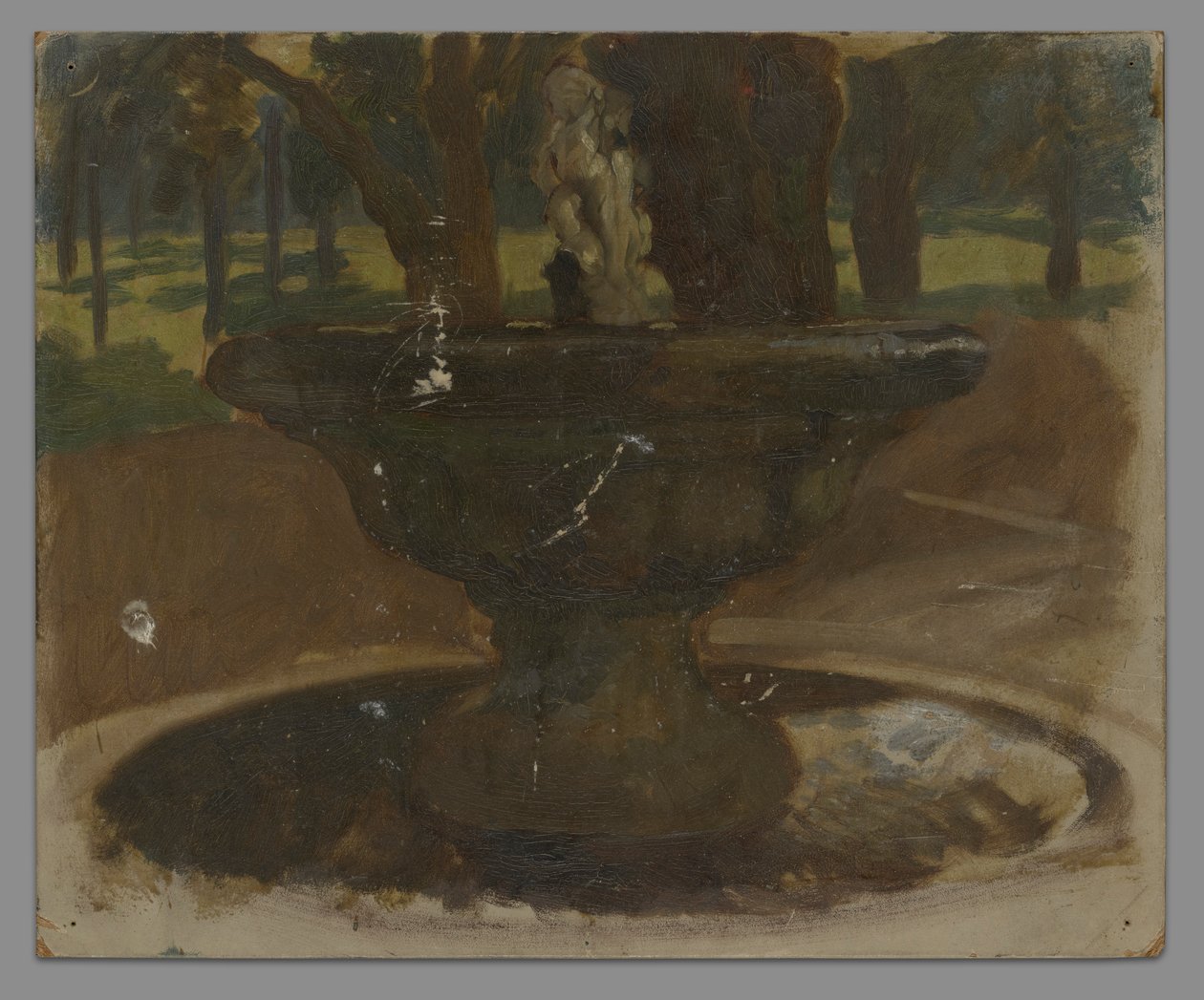 Studie av en fontene av Edwin Austin Abbey