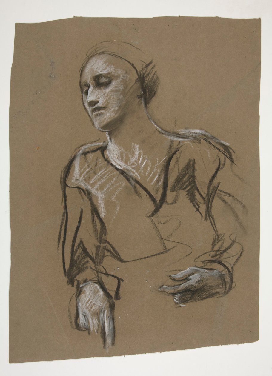 Studie av en kvinne av Edwin Austin Abbey