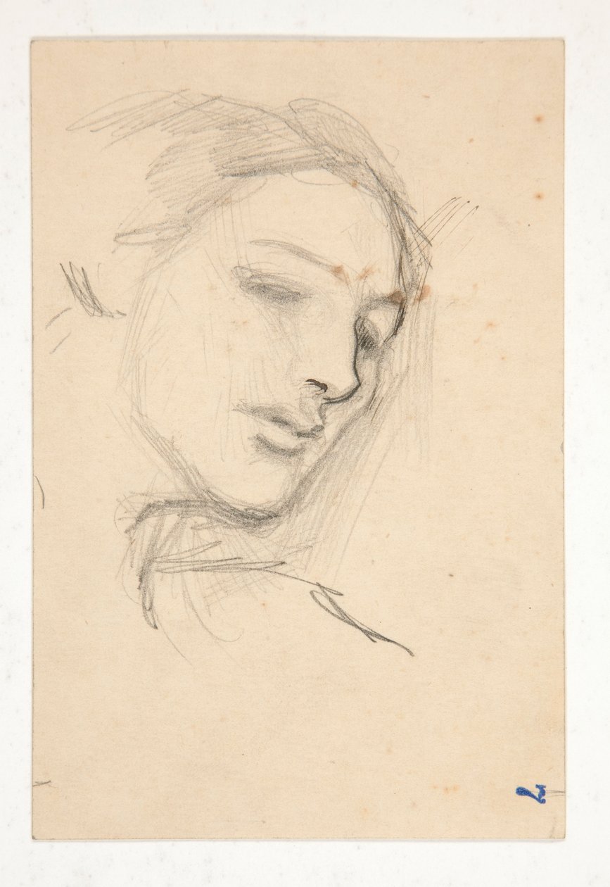 Studie av tre hoder til en kvinne av Edwin Austin Abbey