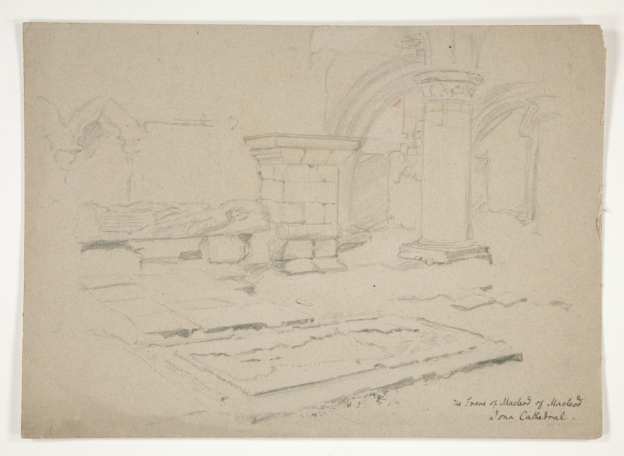Graven til MacLeod av MacLeod: Iona-katedralen av Edwin Austin Abbey