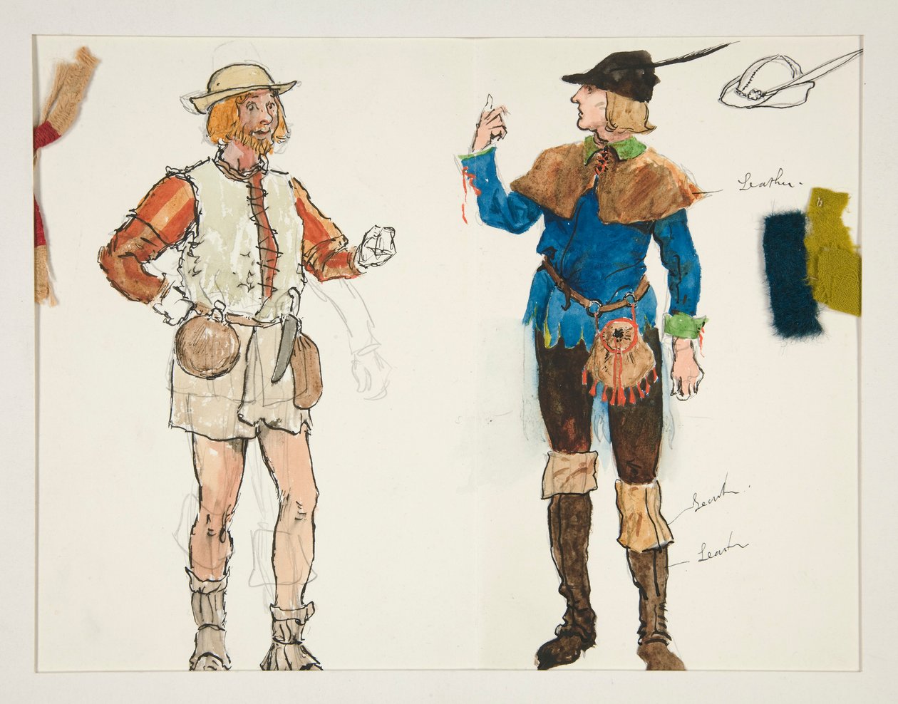To menn, kostymeskisse for Henry Irving av Edwin Austin Abbey