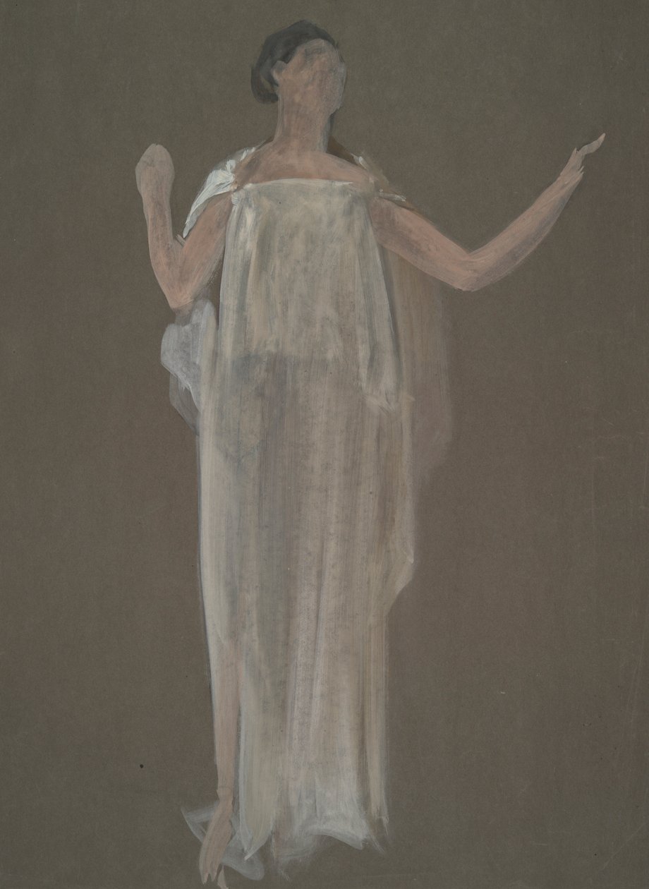 Uidentifisert figurstudie for veggmaleriprosjekt ved Pennsylvania State Capitol Building, Harrisburg, 1902-1911 av Edwin Austin Abbey