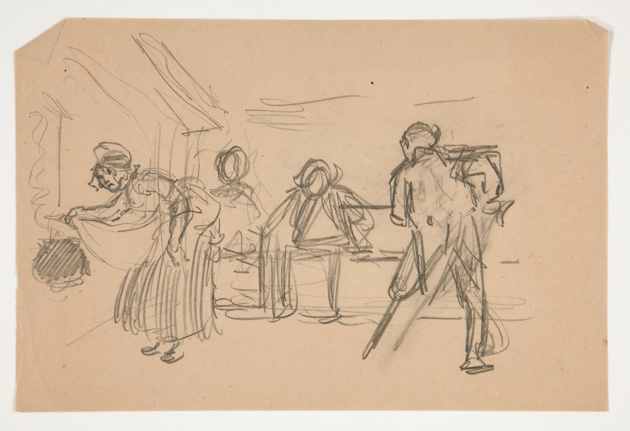 Uidentifisert illustrasjon for Oliver Goldsmith av Edwin Austin Abbey