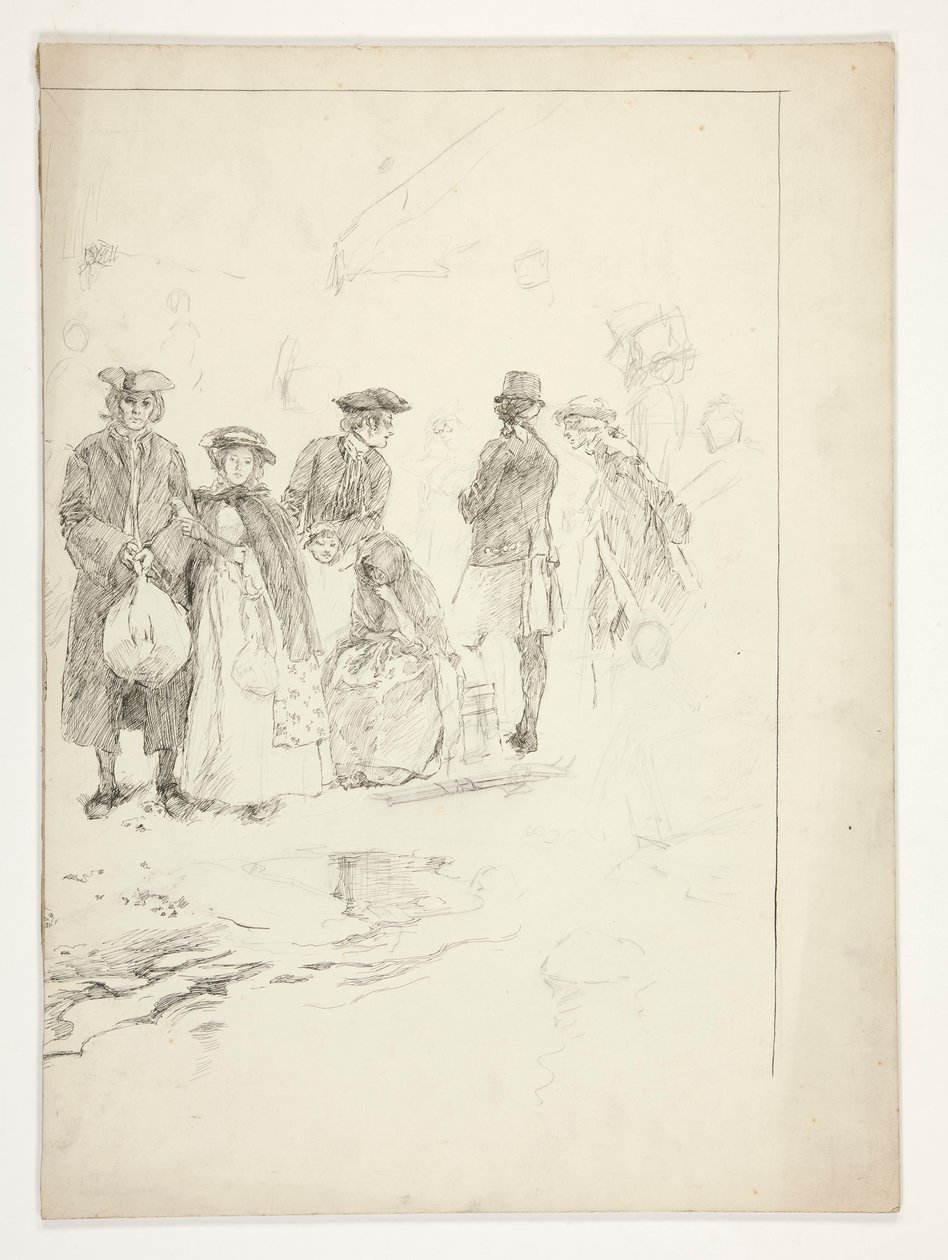 Uten tittel illustrasjon til Oliver Goldsmith av Edwin Austin Abbey