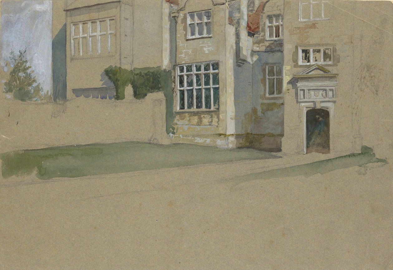 Utsikt over et engelsk hus av Edwin Austin Abbey